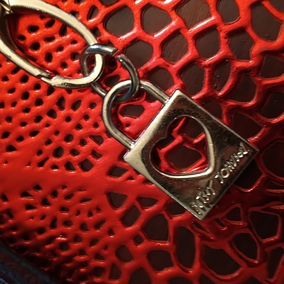 ECU Betsey Johnson Cute Black & Blue Crossbody Mini Handbag - Picture 4 of 13